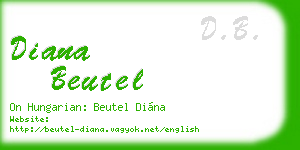 diana beutel business card